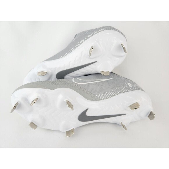 New Nike Hyper diamond 4 Elite React Metal Softball Cleats Gray Womens Size 7 - Picture 5 of 9